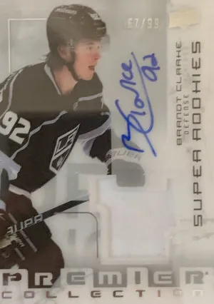 2022-2023 Brandt Clarke Premier Super Rookie Patch Auto /99 front