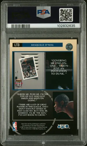 1993 Upper Deck Locker Talk Shaquille O'neal back