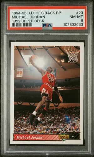 1994 Upper Deck Jordan 94-95 He's Back Reprints Michael Jordan 1992 Upper Deck front