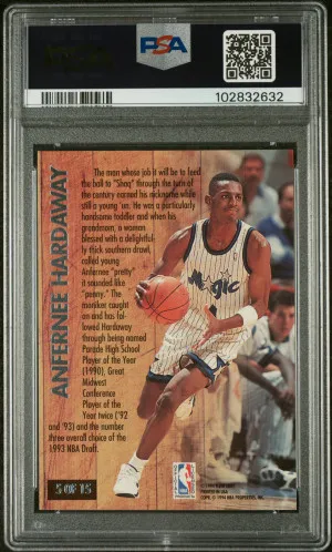 1993 Ultra Famous Nicknames Anfernee Hardaway Famous Nicknames back