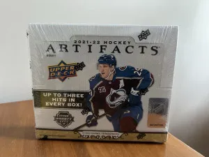 2021-22 Upper Deck Artifacts Hobby Box front