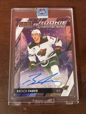 Brock Faber OPC PLATINUM Rookie Auto Cosmic /35 front