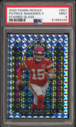 2020 Panini Mosaic Stained Glass Patrick Mahomes Ii Stained Glass front