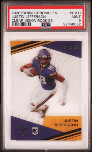 2020 Panini Chronicles Clear Vision Rookies Justin Jefferson Clear Vision Rookies front