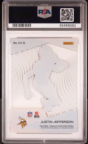 2020 Panini Chronicles Clear Vision Rookies Justin Jefferson Clear Vision Rookies back
