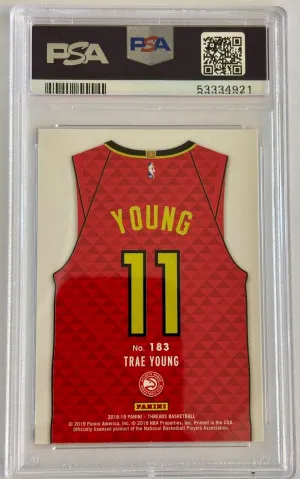 2018 Panini Threads Trae Young Dazzle PSA 9 back