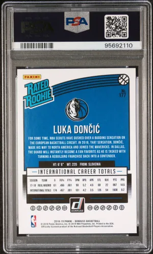 2018 Panini Donruss Rated Rookie Luka Doncic RC back