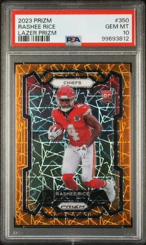 2023 Panini Prizm Rashee Rice Lazer Prizm RC PSA 10 front