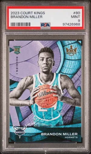 2023 Panini Court Kings Brandon Miller RC PSA 9 front