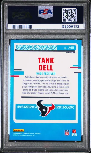 2023 Panini Donruss Optic Tank Dell Green Velocity RC PSA 10! back