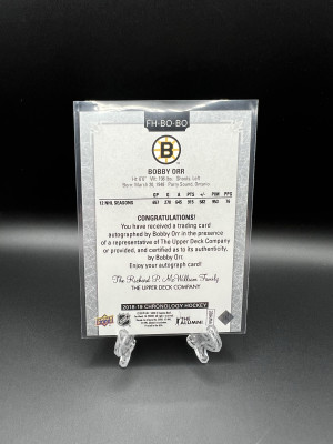 Bobby Orr Chronology Auto (SSP) back