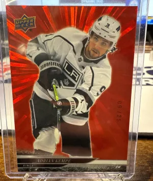2024-25 Upper Deck Adrian Kempe Red Outburst 9/25 front