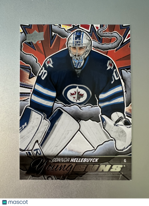 2024-25 Upper Deck Young Guns Series Two Connor Hellebuyck Parallel/Variety front