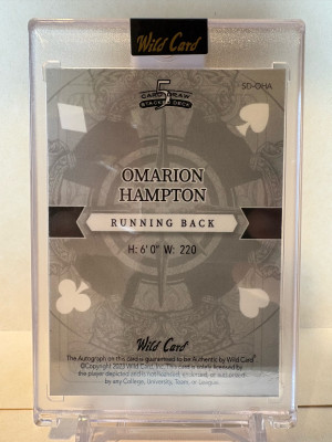 2024 Wild Card Omarion Hampton Auto /5 back