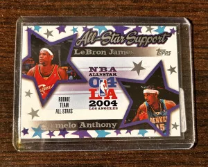 Lebron James & Carmelo Anthony 2004 Topps NBA All Star Support front