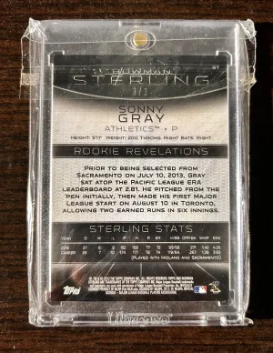 Sonny Gray 2013 Bowma Sterling Rookie Gold Sparkle Refractor 3/3 back