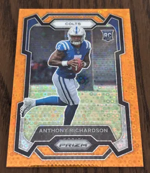 2023 Anthony Richardson Orange Disco Prizm 343 RC front