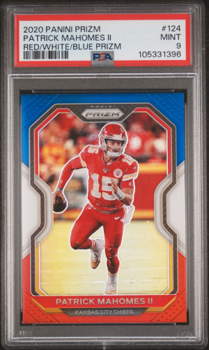 2020 Panini Prizm Patrick Mahomes Ii Red/White/Blue Prizm front