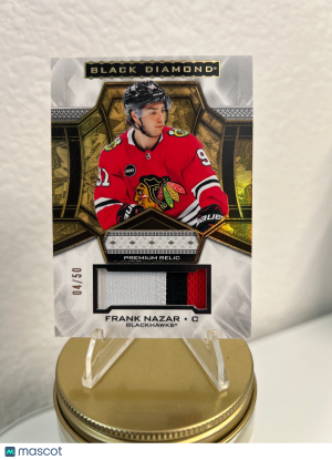 2024-25 Black Diamond Frank Nazar #BDB-FN Premium Relic Patch /50 front
