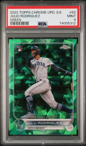 2022 Topps Chrome Update Sapphire Edition Julio Rodriguez Green front