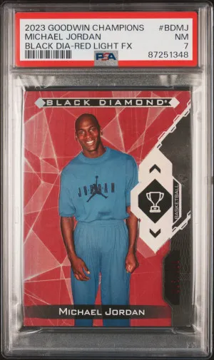 2023 Upper Deck Goodwin Champions Black Diamond Michael Jordan Black Dia-Red Light Fx front
