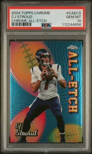 2024 Topps Chrome Chrome All-Etch Cj Stroud Chrome All-Etch front
