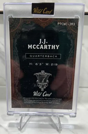 2024 Wild Card 7 Card Stud J.J. McCarthy 2/2 back