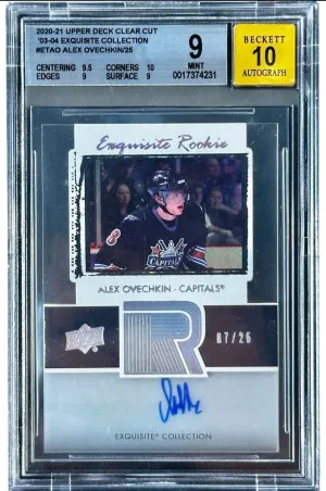 2020-21 Clear Cut Hockey Exquisite Rookie Auto Alexander Ovechkin /25 front