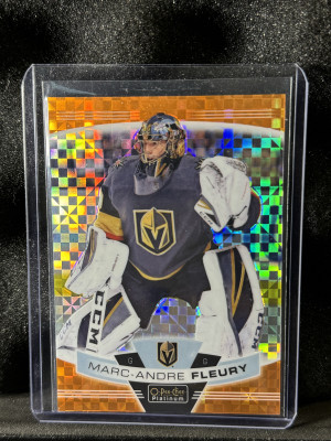 Marc-Andre Fleury OPCP Orange Checkers /25 front