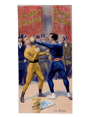 Rare Circa 1900 Chocolat Suchard Boxing Trade Card (Switzerland) front