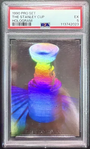 1990-91 Pro Set The NHL Stanley Cup Hologram SSP RARE /5000 PSA 5 front