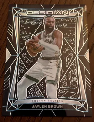 2023 Jaylen Brown Obsidian Electric Etch Blue /30 front