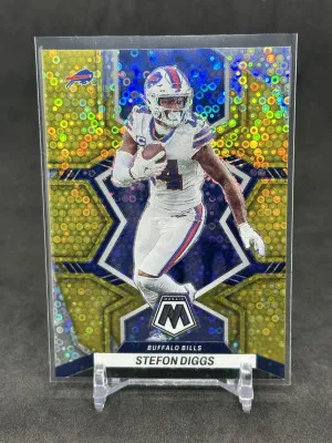 Stefon Diggs 2022 Panini Mosaic Gold Disco Prizm /10 #21 Bills front