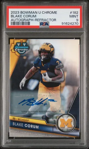2023 Bowman University Chrome Blake Corum Autograph-Refractor front