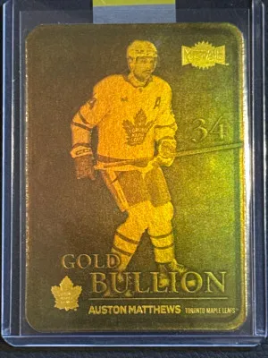 Auston Matthews GB-30 Gold Bullion 2024-25 Metal Universe Hockey front