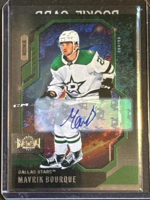 Mavrik Bourque 102 Rookie Base Auto 2024-25 Metal Universe Hockey front
