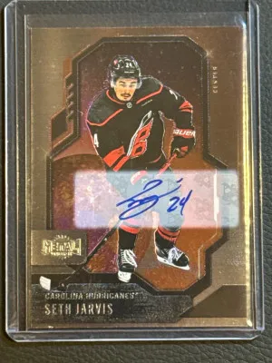 Seth Jarvis 12 Base Auto 2024-25 Metal Universe Hockey front