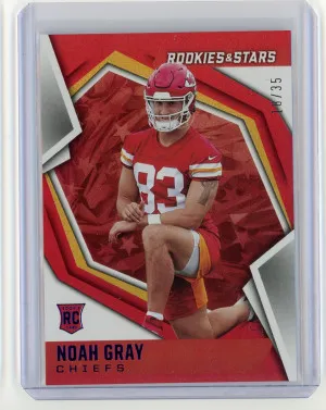2021 Rookies and Stars #188 Noah Gray Rookie Red and Blue #'d 18/35 front