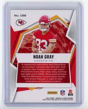 2021 Rookies and Stars #188 Noah Gray Rookie Red and Blue #'d 18/35 back