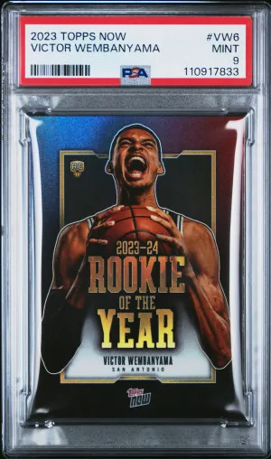 2023 Topps Now Victor Wembanyama PSA 9 front