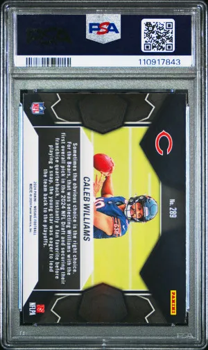 2024 Panini Mosaic Caleb Williams RC PSA 10 back