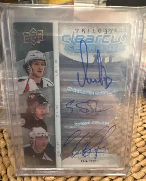 2008 Trilogy Ovechkin, Malkin, Kovalchuk Clear Cut Auto /10 front