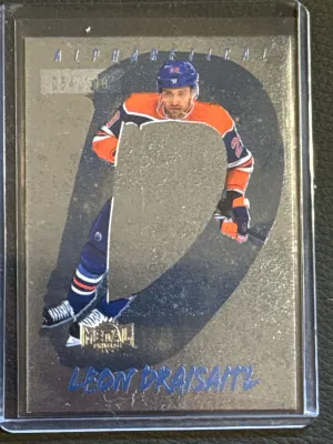 Leon Draisaitl Alphabetical Spectrum A-4 #/199 2024-25 Metal Universe Hockey front