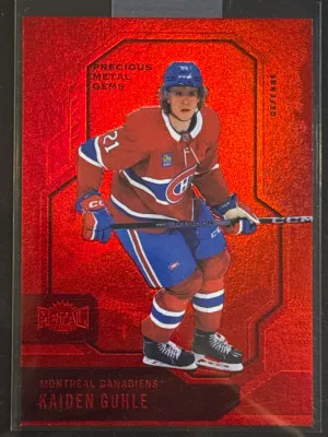 Kaiden Guhle 45 Precious Metal Gems Red #088/100 2024-25 Metal Universe Hockey PMG front