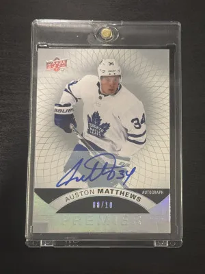 Auston Matthews 17-18 Premier Auto /10 front