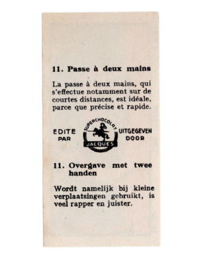 1933 Jacques Chocolat Les Sports Illustres Serie S Type 2 #11 Basketball Card (Belgium) back