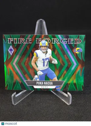2023 Panini Phoenix Fire Forged Puka Nacua Green /25 #FF-8 front