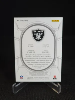 2023 National Treasures Jacobs Davante Adams Waller Derek Carr /25 #GQM-LASV back