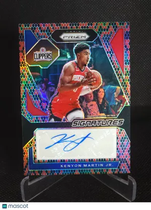 2023-24 Panini Prizm Kenyon Martin Jr. Snakeskin Signatures Auto /15 #SIG-KMJ front