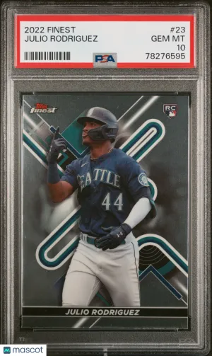 2022 Topps Finest Julio Rodriguez #23 PSA 10 front